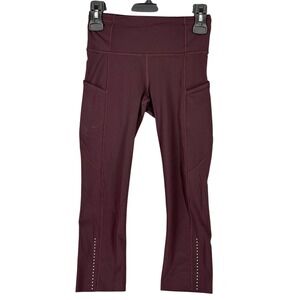Lululemon‎ Fast And Free Tight Leggings Women 4 Pocket Reflective Running